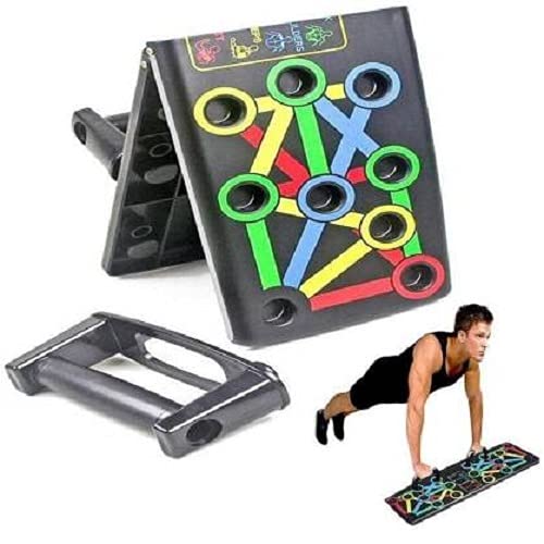 Push-Up Board, 9 in 1 Body Building Push Up Rack Board Push-Up Support Male Female Fitness Equipment Home Practice Chest Muscle Arm Multi-Function Push-Ups Board,Carbon Fiber Plastic (Black)-image-9