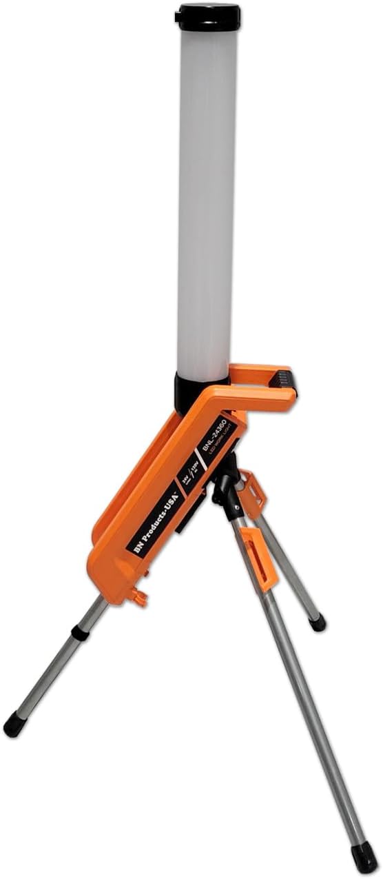 BN Products-USA BNLB-24360 360 Degree Hybrid-Power Folding LED Work Light, 120V AC and 24VLi-ion
