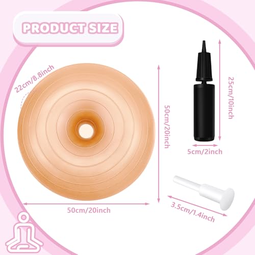 Image of Lewtemi 8 Pcs Flexible Seating for Classroom Elementary,20'' | Inflated Wobble Chair for Sensory Kids Large Yoga Ball Chairs Donut Ball Seats with Inflator for Classroom Office School
