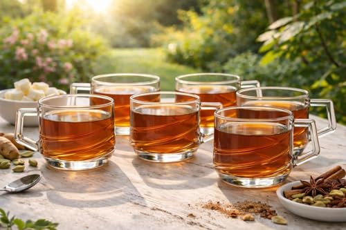 Image of IndusBay Set of 6 Tea Cups 205 ML Each
