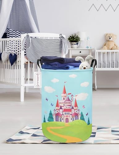 Queenlala Large Storage Basket,Laundry Hamper/Bathroom/Home Decor/Collapsible Round Storage Bin,Boys And Girls Hamper/Boxes/Clothing thumb #4