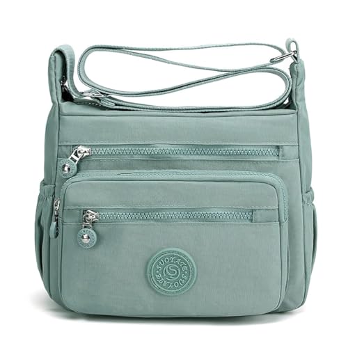 Image of PALAY Women Crossbody Bag Waterproof Nylon Multi-layer Crossbody Bag Casual Satchel Bag Shoulder Bag Messenger Bag Travel Crossbody Bag Day Pack