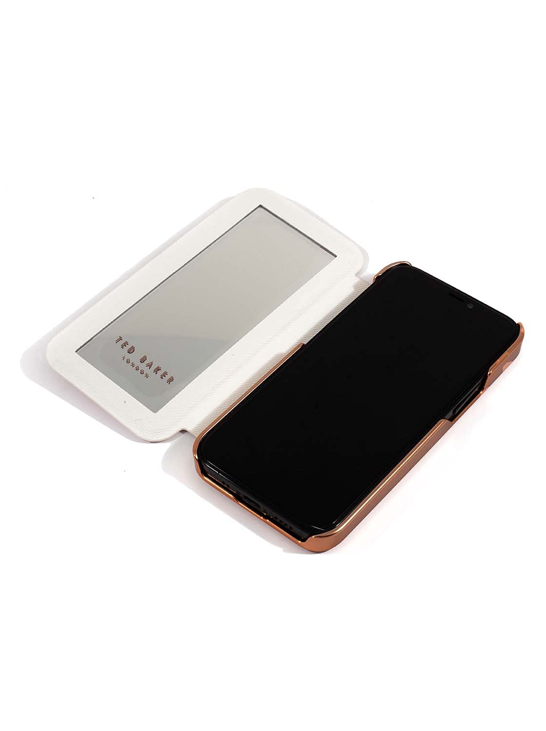 Ted Baker Spiegel-Schutzhülle für iPhone 12 Pro, Jasmin, schwarz