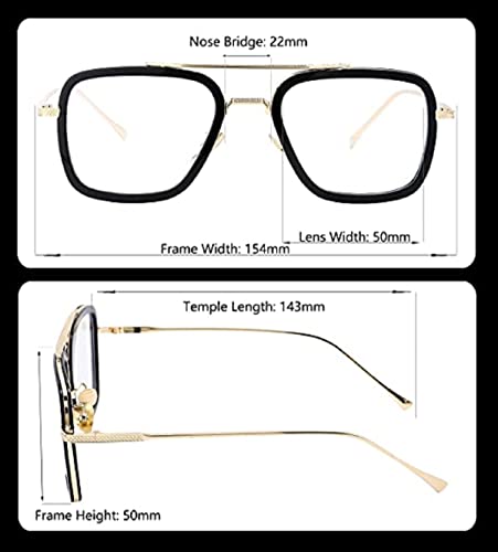 Image of ARICKS Tony Stark Style Blue Light Blocking Glasses for Men Women, Iron Man and Spider-Man Computer Gaming Glasses by Computer /Tablet /Laptop /Mobile