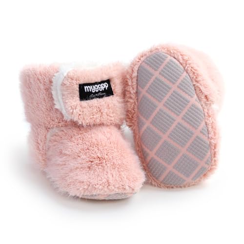 Image of Ohwawadi Infant Baby Slippers Girls Boys Booties Warm Baby Socks Shoes Newborn Crib Footwear Prewalkers