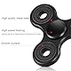 SCIONE Fidget Spinner Metall Sensory Fidget Toy, Cooler Metall Edelstahl Handspinner Angst Stress Relief Geburtstag Geschenk für Kinder Erwachsene Schwarz Lagerkappen können Demontiert werden Montiert