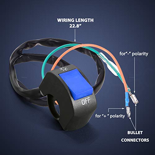 image for Mosleyz 2 Pieces Motorcycle Handlebar Switch Handlebar Toggle Switch w