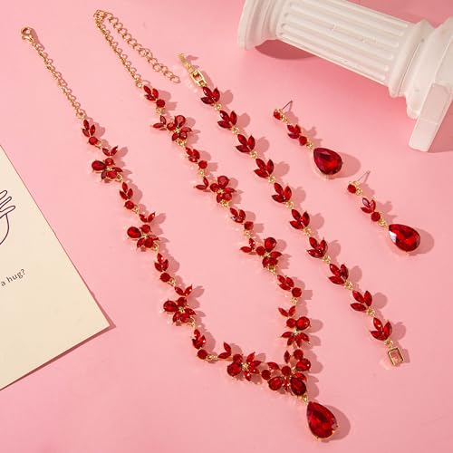 Bridal-Wedding-Elegant-Floral-Jewelry-Set-for-WomenBridesBridesmaids-Crystal-Jewelry-Set-for-Wedding-Prom-Party-Bridal-Crystal-Necklace-Earrings-Bracelet-Set