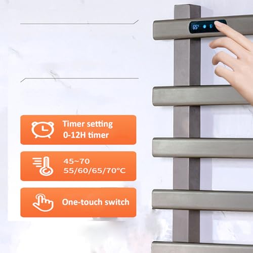 Toallero calefactable de pared de acero inoxidable premium para mantas 3