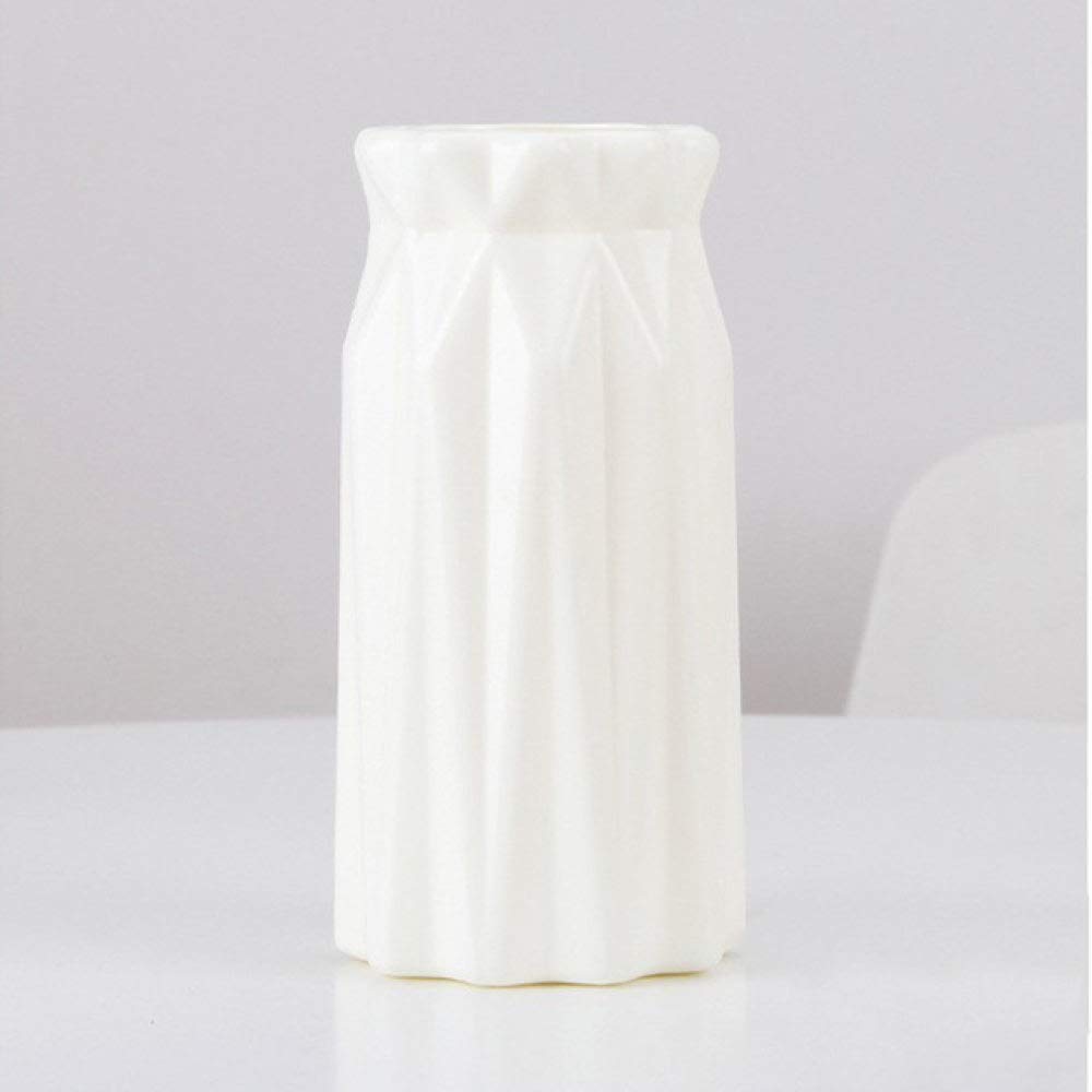 TAVADA Vaso in ceramica bianca, set con 2 vasi di erba della pampa, decorazione moderna, stile boho, nordico, minimalista