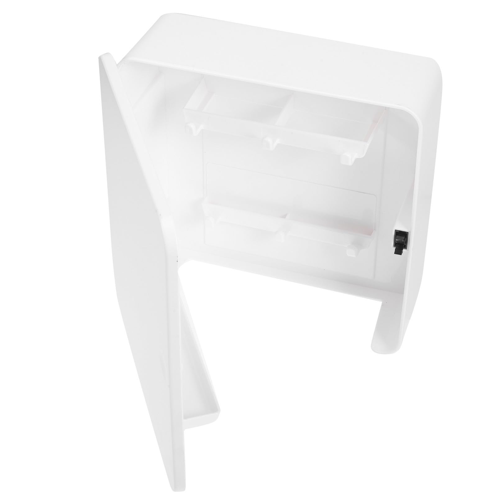 MAGICLULU Caja para Llaves de Pared Moderna sin Perforaciones Gancho Magnético de Plástico Blanco para Almacenar Llaves y Cartas Entrada