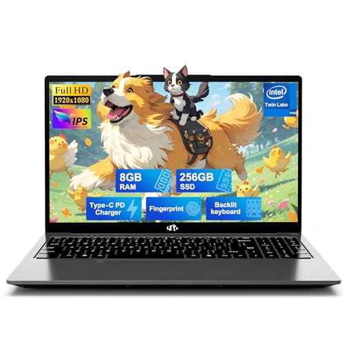 NIMO 15.6 Inch FHD Student Laptop, Intel 4-Core (Beat i3-10110U, up to 3.6GHz) 8GB RAM 256GB SSD,...