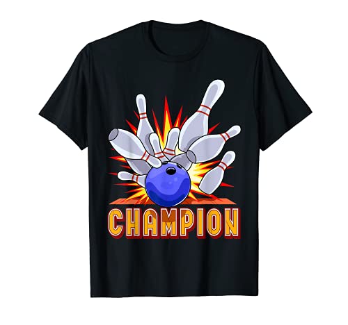 Campeón de bolas de bolos Mejor Tenpin Bowler Camiseta