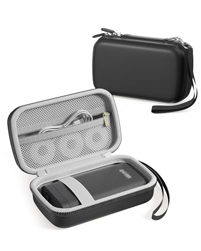 Image of ProCase Label Maker Case Compatible with Nelko P21, Phomemo D30 Label Printer, Compact Portable Bag for SUPVAN E10 /ORGSTA S001 Sticker Printer, Storage for Label Tape&Accessories (Case Only) -Black