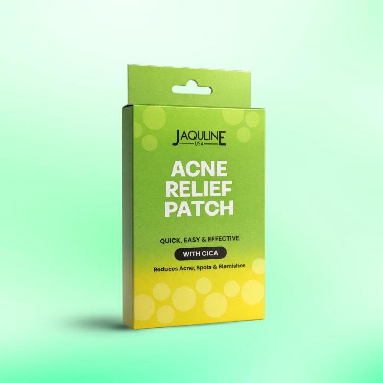 Image of JAQULINE USA Acne Relief Patches with Cica | Hydrocolloid Pimple Patches | Soothing Spot Treatment | Absorbs Acne Secretion | For All Skin Types | 36 Patches