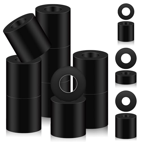 Swpeet 10Pcs Black 3/4" OD x 3/8" ID x 3/4" Thickness Multi Purpo...