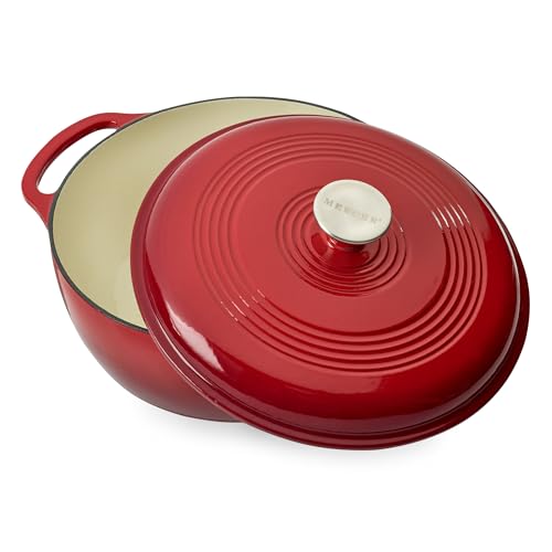 Mercer Culinary Enameled Cast Iron Round Dutch Oven, 6 qt., Red by Mercer Culinary - Image 4