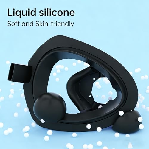 Máscara de snorkel facial completa para adultos y niños para buceo y natación miniatura 4