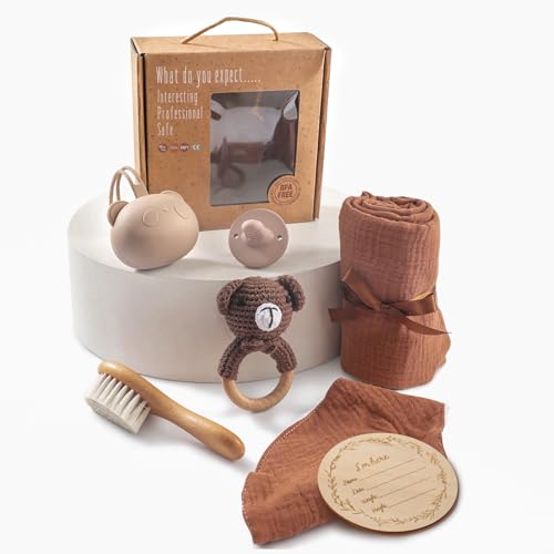 Image of Baby Gift Set for Newborn New Baby Gift Set - Newborn Baby Essentials Baby Bath Set with Baby Blanket Baby Rattle - New Born Baby Girls Gift & Baby Boy Gifts for Baby Shower
