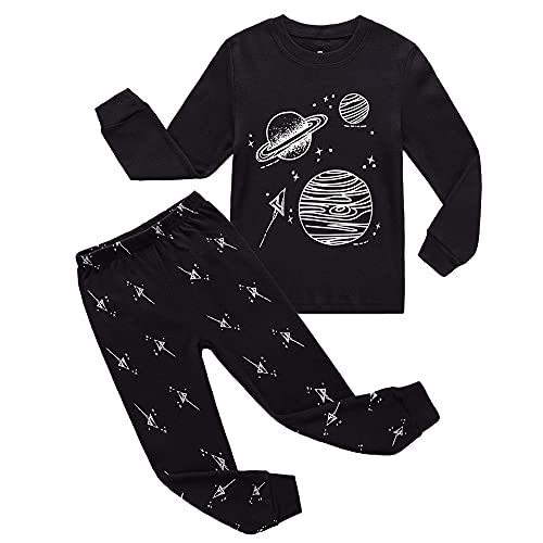 Image of Koian Little Boys Short Pajamas Sets Glow In The Dark Toddler PJS Cotton Kids Sleepwears