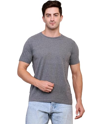 Image of Unisex Round Neck Plain T-Shirt | Combed Bio-Washed Ring Spun Cotton for Men & Women, Short Sleeves