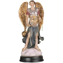 ICE ARMOR 5" H Archangel Sealtiel Statue Angel of Prayer Holy Figurine Religious Decoration