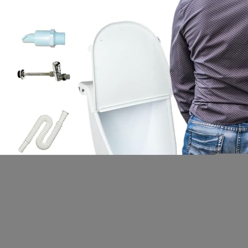 Urinario de pared comercial con tapa que evita malos olores en baños de exterior y camping