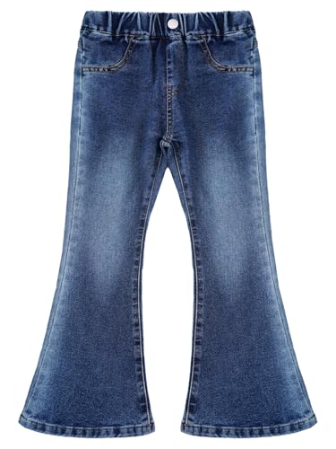 TiaoBug Kids Girls Skinny Flare Jeans Summer Casual Denim Bell Bottom Pants Jeggings Denim Trousers with Pocket4