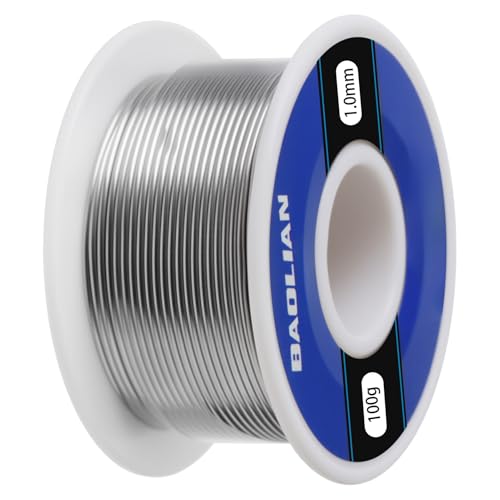 Filo per Saldatura, 1 mm 100g Stagno per Saldatura con Nucleo di Colofonia, Stagno per Saldatura Elettronica, Saldatura per la Riparazione e i Componenti Elettronici
