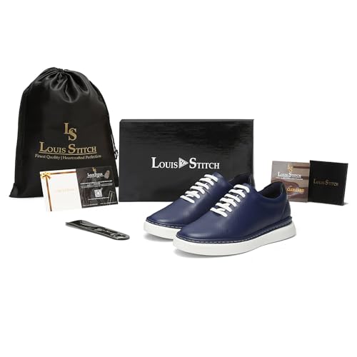 Image of LOUIS STITCH Play Men's Egyptian Black Fashion Sneakers for Men All Day Comfortable Wear (SNK-FSD)