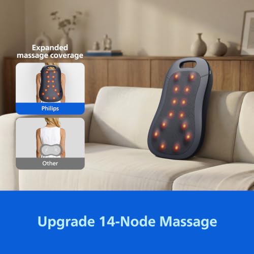 PHILIPS Back Massager with Heat, 5D Deep Tissue Shiatsu Lumbar Back Support - image 3