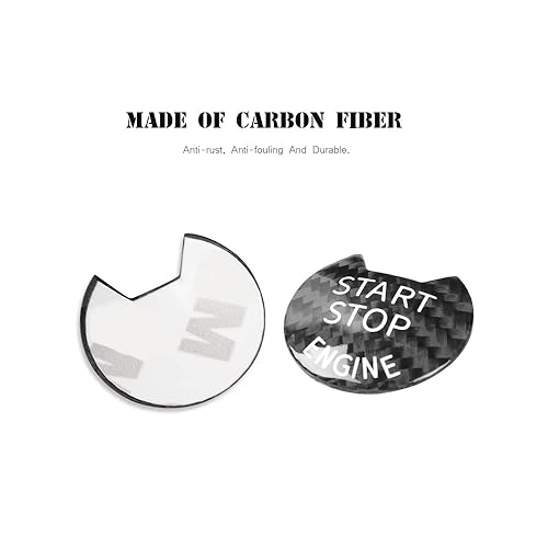 Miniatura 10 de HIBEYO Cubierta de botón de arranque del motor de fibra de carbono real para Nissan LANNIA Sunny Tiida Murano CIMA March Terra Sylphy Teana cubierta