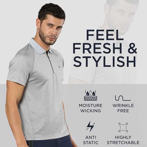 Image of Men's Lightweight Dry Rush Tech Polo | Moisture-Wicking, Breathable, Stretchable, Wrinkle-Resistant, Quick-Dry, Anti-Odor