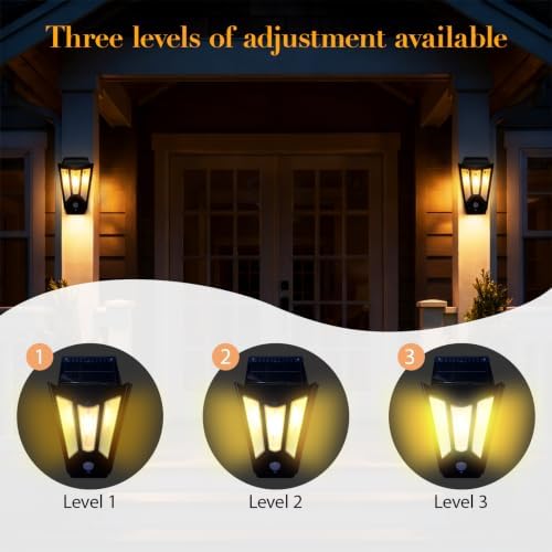 JXTKD Solar Filament Wall Light Dusk to Dawn IP44 Waterproof Outdoor Lamp — view 3