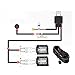 094D Motorcycle Fog Lights Wire Harness Headlight Spotlights Wire Cable Compatible for ATV Car LED Work Light(Four Lights)
