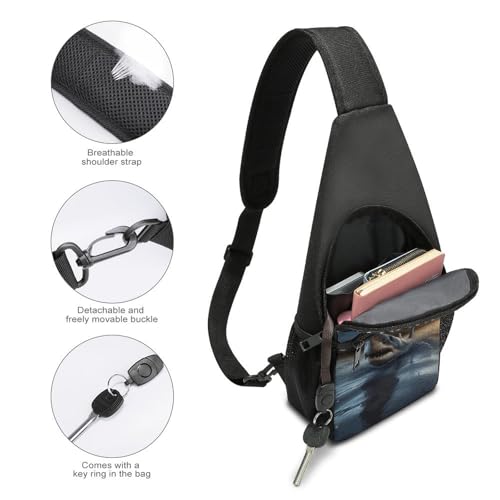 Bolso cruzado deportivo antirobo para viaje y senderismo miniatura 4