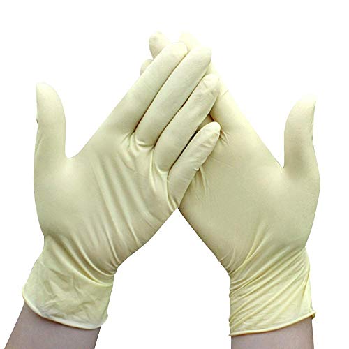 Preisvergleich Produktbild 25 Paare / industrielle medizinische Einweghandschuhe, latexfreie sterile Handschuhe, staubgeschützt Gartenhandschuhe, Einweghandschuhe, geeignet (Color : Yellow M)