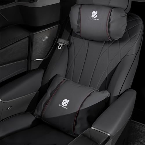 QiuFu 【ALPHARD専用】 車用品 腰痛 ヘッドレスト 背もたれ クッション アルファード 40系 30系 20系 カスタム 装飾 内装パーツ 長時間運転 柔らかい 快適 ランバークッション 車用便利用品 カー用品 2個パック (Alphard,ブ