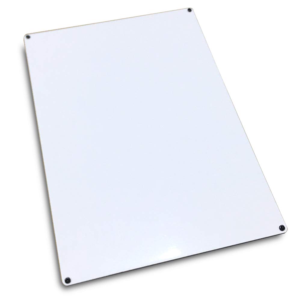 Aluminum Metal Signs Sublimation Blanks 200X300X0.65mm Nameplates for Heat Transfer Press UV Print 4 Drilled Holes 5PCS (Pearl White)