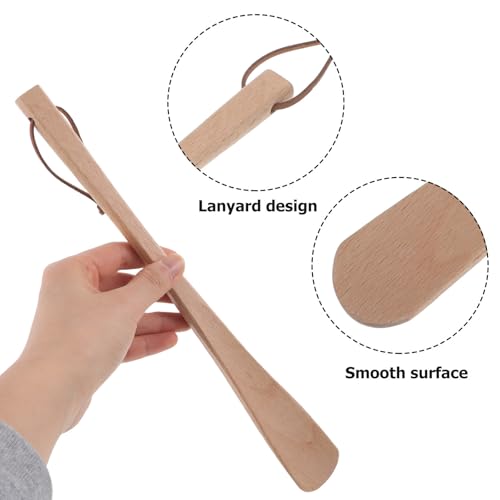 Calzador de madera de 30cm Cabilock con base estable para zapatos 3