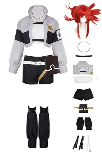 ulesoke Riyo Reaper Cosplay Gachiakuta Costume Riyo Reaper Coat Shorts Wigs Adults Womens Halloween Outfits Accessories