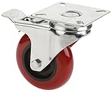 Steelex D2608 3-Inch 150-Pound Swivel Double Lock Polyurethane Plate Caster