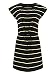 ONLY Damen Sommer Mini Kleid onlMAY S/S Dress 2er Pack Grösse XS S M L XL XXL Gestreift Schwarz 100% Baumwolle, Größe:L, Farbe:Black Double Camel