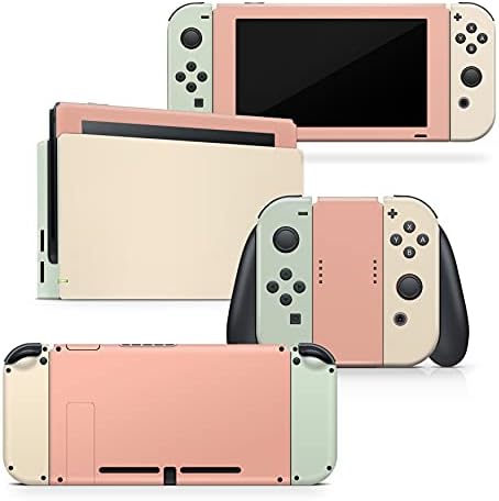 Tacky design Pastel Classic Skin Compatible with Nintendo Switch Skins Decal, Color Blocking Vinyl 3m styicker, Colorwave Full Cover