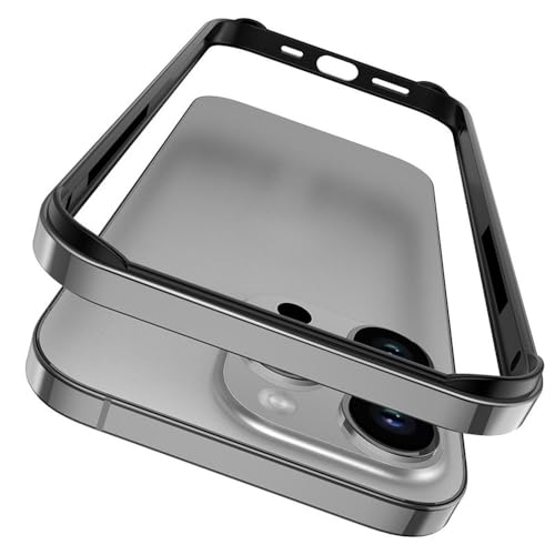 Coque iPhone 15 Pro Max en métal titane gris luxe de haute protection pour Apple