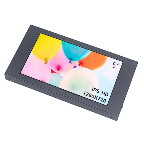 Image of 5 inch Touch Screen Monitor, 1280x720 Mini IPS Display, HDMI PC Monitor with HDMI Inputs Compatible with Raspberry Pi, PC, Laptop