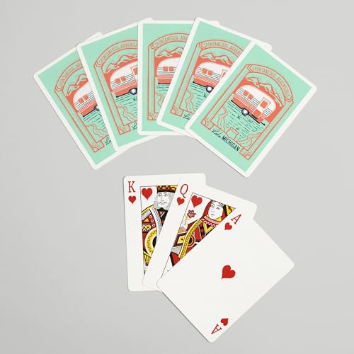 Baraja de cartas Lantern Press Lake Michigan, 52 cartas poker miniatura 7