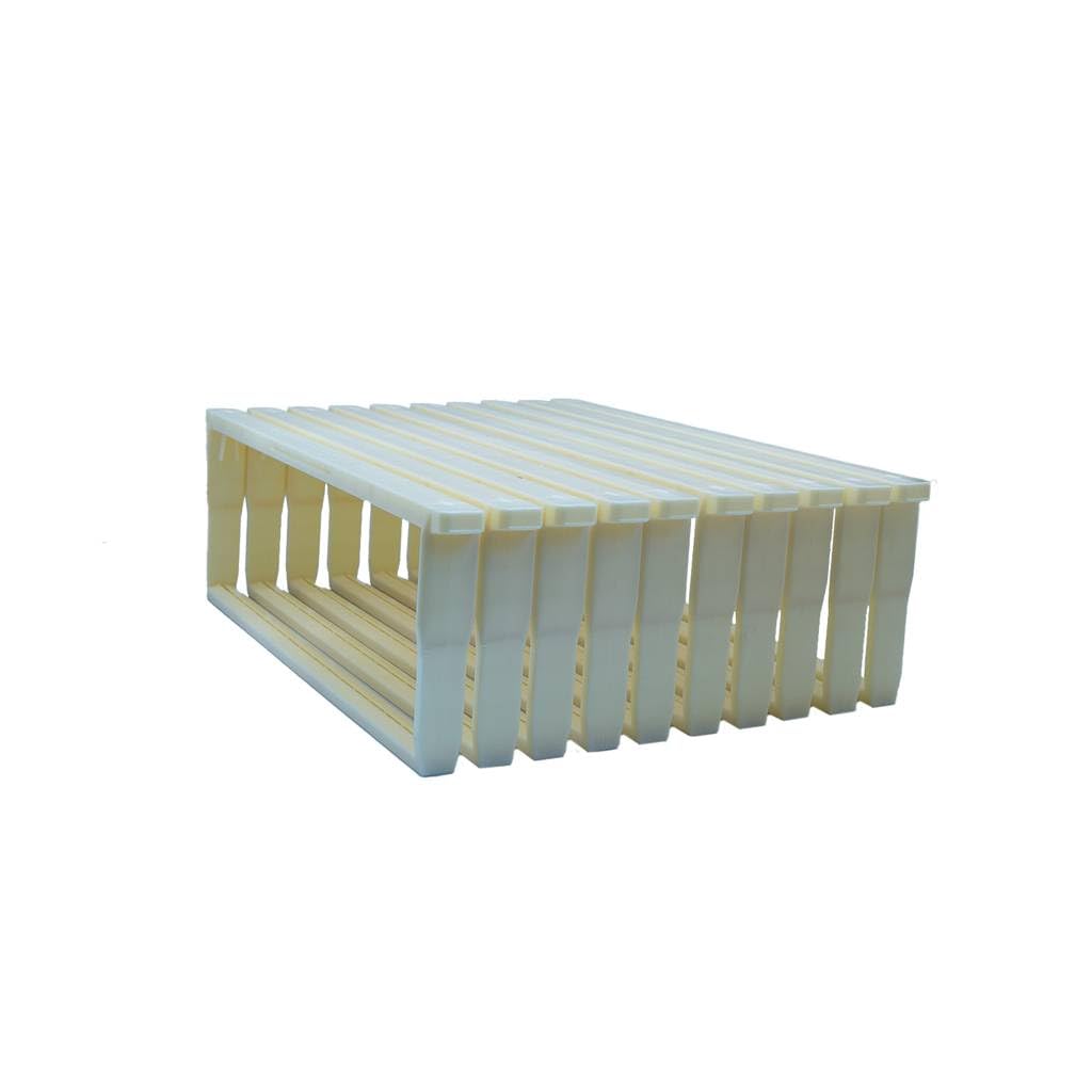 CORE 6 1/4" Medium Assembled Plastic Frames with Premier Double Wax Coated White Plastic Foundations-for Medium Size Langstroth Wooden and Plastic Honey Supers-Made in USA (20 Frames and Foundations)