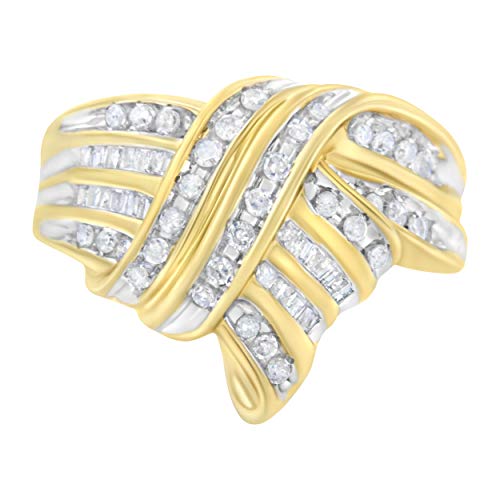10kt Yellow Gold 1/2 Carat TDW Diamond Bypass Ring (H-I,I1-I2)