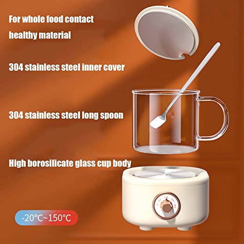 Tetera eléctrica mini multifuncional de vidrio 400 ml miniatura 5